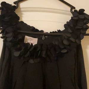 100% silk black dress